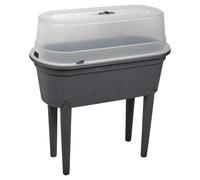 Pro-Garden Oval Plastic Anthracite Planter On Legs