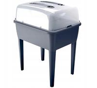 Elevated Greenhouse Plastic Raised Garden Bed Planter Pot Box Plant Lid 3 Colour 52 Litres (Grey, 83 Litres)