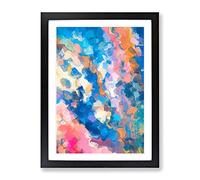 Elevated Higher Abstract Framed Wall Art Print A2 Black