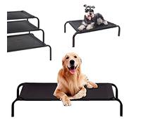 Elevated Large Dog Sofa Bed - Raised Pet Cot with Cooling Mat & No-Slip Feet - Washable, Breathable Mesh - Travel & Orthopedic for Dogs & Cats