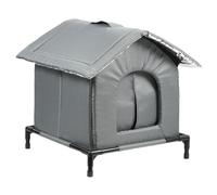 Elevated Outdoor Cat House, with Insulated Design, 33x33x33cm, Outdoor Feline Shelter, Cold Weather Cat Nest, Versatile Placement, for Backyard, Garden, Garage and Patios