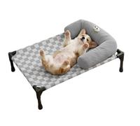 Elevated Outdoor Dog Bed Removable Sleeping Cot with Pillow | Dog Camping Bed for Cat Puppy Summer Outdoor Indoor Camping Beach Patio Travel