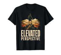 Elevated Perspective Hiking Hiker Mountain Nature Gift Retro T-Shirt