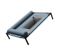 Elevated Pet Bed With Pillow Chew Resistant Design Breathable Net Washable Covers Dog Cot Hammock Indoor And Outdoor Use Outdoor Cooling Raised Pet Bed