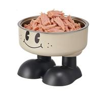 Elevated Pet Bowl - Sturdy Anti-Slip Base Feeding Dish, Premium Stainless Steel Bowls, Comfortable Raised Stand For Pets | Ergonomic Food And Water Dogs Puppy Cats Kitten Reduce Joint Neck Fatigue Dig