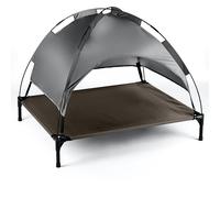 Elevated Pet Dog Bed with Roof Canopy Petlicity Dark Grey XL