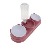Elevated Pet Feeders with Automatic Refilling Water Dispenser Dry and Wet Bowls AntiTipping Design Cats Waterer Feeder Elevated Double Bowl Pet Feeders with Automatic Water Dispenser AntiSlip Base