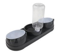 Elevated Pet Feeders with Automatic Refilling Water Dispenser Dry and Wet Bowls AntiTipping Design Cats Waterer Feeder Elevated Double Bowl Pet Feeders with Automatic Water Dispenser AntiSlip Base