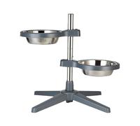 Elevated Pet Food Bowl - Double Raised Dog Bowl, Pet Feeding Bowl - Height Adjustable Pet Feeding Bowl (