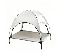Elevated Pet Tent Bed, Waterproof & Sunshade Cat Dog Canopy with Sturdy Frame for Indoor & Outdoor Use(Gray,66cmx45cmx65cm)