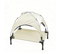Elevated Pet Tent Bed, Waterproof & Sunshade Cat Dog Canopy with Sturdy Frame for Indoor & Outdoor Use(White,83cmx62cmx80cm)