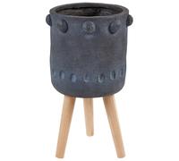 Elevated Plant Pot BRUNNERA 24 cm Graphite Grey