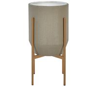 Beliani Elevated Plant Pot HYBRIDUM Metal 33 cm Grey, Grey