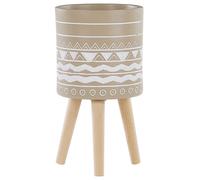 Beliani Elevated Plant Pot Milina 30cm Beige