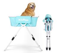 Elevated Portable Dog Bathtub, 5 Height Adjustable Dog Washing Station for Pet Shower and Grooming Foldable Bathing Tub with Storage & Anti-Slip Design for Small to Large Dogs Cats, Indoor and Outdoor