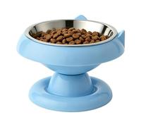 Elevated S for Cats | Stainless Steel Tip-Over Feeding Station, Raised for Cats Wide Anti Cervical Fatigue, Dogs and Puppies Indoor Outdoor Home Daily Travel Veterinary