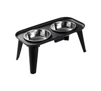 Elevated Stainless Pet Bowl With Neck Relief & Spill-Proof Base For Large Dogs/Cats ABS Stainless Pet Bowl
