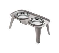 Elevated Stainless Pet Bowl With Neck Relief & Spill-Proof Base For Large Dogs/Cats ABS Stainless Pet Bowl