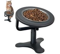 Elevated Stainless Steel Cat Bowl - Inclined and Height Adjustable for Cats, Non-Slip Base for a Safe Position, Ideal for Slow Eating, Practical Bowl for Cats