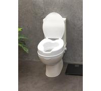 Aidapt 150mm (6") Elevation Raised Comfortable Toilet Seat with Lid Easy Fit White