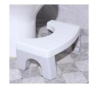 Elevated Toilet Stool for Adults - Portable Squatty Potty Footrest - Sturdy Bathroom Aid for Optimal Squatting Position - Blue Toilet Step Stool for Better Comfort