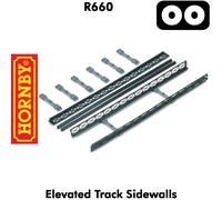 ELEVATED TRACK SIDEWALLS fit 1220mm curved & straight track on piers HORNBY R660