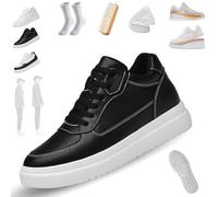 Elevateshoes White Casual, Orthopedic Elevate Shoes Women 10cm, Breathable Non-Slip Invisible Elevate Shoes Men, Improves Posture & Self-Confidence, Ergonomic, for Any Occasion(B-10cm,8)