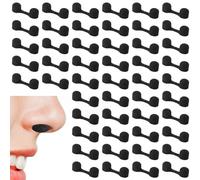 ElevateTech 100 Pieces Nose Plug Filter Disposable Nose Dust Filters Bulk Sponge Nostril Filters for Spray Tanning Welding Dust Allergies DustConstruction Areas (Black)