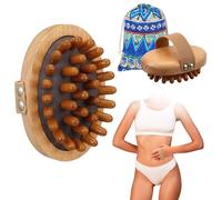 ElevateTech 2PCS Meridian Pressure Brush, Wood Therapy Massage Tool for Belly Fat Meridian Massage Body Brush WoodenMassage Brushes for Body Shaping, Muscle Pain Relief, Hair Growth