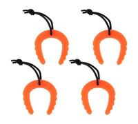 ElevateTech 4 Pcs First Responder Door Stop, Rubber Door Stopper Wedge Doors Jam for Law Enforcement Police Firefighter Emergency Medical Services Gear Accessories (4 Orange)