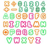 ElevateTech 41Pcs Playdough Tool Set, Clay Alphabet Numbers Molds Cutters Mathematical Symbols Dough Tools Preschool Early Childhood Suitable Boys Girls