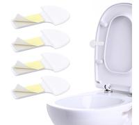 ElevateTech 4pcs Toilet Seat Lift Handle Tab ToiletLid Lifter, Avoid Touching Toilet Cover Handle Bathroom Accessories For Home, Office, Hotel Easy to Use