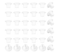 ElevateTech 500 Pcs Plastic Hole Plugs White Round Button Plugs Screw Caps Cover 5 mm Flush Type Shelf Drilling Hole Covers Plug for Cabinet Closet Cupboard Shelves Furniture Peg Pin, 3/16 Inch