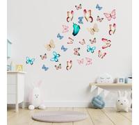 ElevateTech 64 Pcs Glow in The Dark Butterfly Wall Decor, Removable Butterfly Wall Stickers Luminous Colorful Ceiling Butterfly Stickers DIY Art Crafts for Living Room Wall Stickers Decor