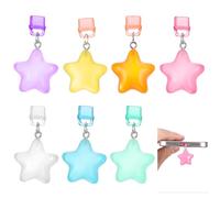 ElevateTech 7Pcs Glow in The Dark Star Charms Dust Plug Charm Type C/USB C Dust Plug Port Cover Accessories Cute Star Pendant Charging Port Cover Gift