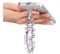 ElevateTech Beaded Phone Wrist Strap, Sparkling Charm Cell Phone Bracelet Strap Gemstone Beaded Hands-Free Cellphone Lanyard Chain for Women