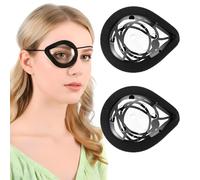 ElevateTech Clear Eye Shield After Cataract Surgery, 2Pack 9-Hole Eye Patches with Black Anti-Slip & Adjustable Strap Breathable Medical Eyes Patch for Adult Sleeping Hard Plastic Eyes Protection