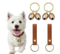ElevateTech Copper Bell for Dog Collar, 4 Pcs Extra Loud Cat Dog Pet Bells Brass Copper Bells for Pet Tracking Anti Lost Pets ID Pendant Accessories Anti Theft Collar Charms for Little Dogs & Cats