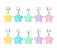 ElevateTech Dust Plug Charms 10 Pack Star Dust-Plug Charm Cute Glow in the Dark Stars Charms USB C & Type Charging Port Cover Accessories for Bookish Readers Compatible with E-Reader Phone
