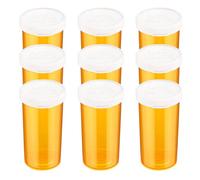 ElevateTech Empty Plastic Pill Bottles with Caps, Small Medicines Bottle 13 Drams Plastic Vials Easy Open Medication Vials Containers Clear Travel Pill Cases Organizers (9 Pcs)
