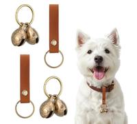 ElevateTech Extra Loud Copper Dog Bells, 2 Pcs Metal Brass Cat Dog Collar Bells for Pet Tracking Vintage Copper Collar Charms Pendant Bell Anti Lost Training Pets Accessories for Small Puppy & Cats