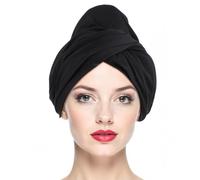 ElevateTech Head Wraps for Black Women, 1Pcs Stretch Jersey Turban Head Wraps Solid Color Head Scarf African Shawl Hair Scarfs Lightweight Breathable Head Bands Soft Headwraps Headband