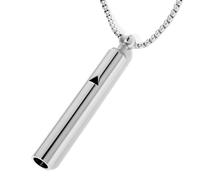 ElevateTech Mindfulness Breathing Necklace Anxiety Breathe Easy Stress Relief Pendant Stainless Steel Promote Calm, Mindfulness and Relaxation for Women Men