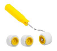 ElevateTech Mini Paint Rollers Foam Paint Roller for Touch Up Edge or Corner Extra Small Paints Wool Brushes Tiny Painting Tool for Window Frames Photo Frames (1 Brush +3 Rollers)