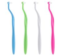 ElevateTech Orthodontic Toothbrush, 4 Pcs End Tuft Toothbrush Ultra Soft Tooth-Brushes Compact Interdental Toothbrushes for Braces Retainers Dental Implants Teeth Detail Cleaning