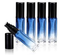 ElevateTech Perfume Atomiser Refillable, 5 Pcs 10 ML Travel Perfume Bottle Mini Glass Empty Perfumes Atomiser Spray Bottles with Fine Mist Portable Perfumes Dispenser for Daily Business, Gradient Blue