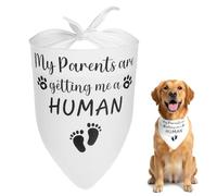 ElevateTech Pregnancy Dog Bandana My Parents are Getting Me a Human Pregnancy Announcement Dog Bandana Engagement Gift Dogs Baby Announcement Pet Accessories for Small Medium Cat Dogs