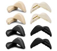 ElevateTech Shoe Filler Inserts for Loose Shoe Reusable Soft Sponge Foam Make Shoes Fit Tighter Too BigShoe Filler Unisex Suitable Casual Sports High Heels Boots (Black Beige 8 Pairs)