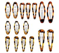 ElevateTech Snap Hair Clips, 16 Pcs No Slips Metal Snap Clips Small Hair Barrettes Various Style Water Drop Vintage Hairpin Accessories for Women Girls All Hairs Types