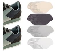 ElevateTech Sneaker Toe Heel Prevention Repair Sneaker Hole Patch Shoe Toe Protector Self-Adhesive for Back of Sports Shoes Leather Shoes High Heels Black White Beige Gray 24Pcs